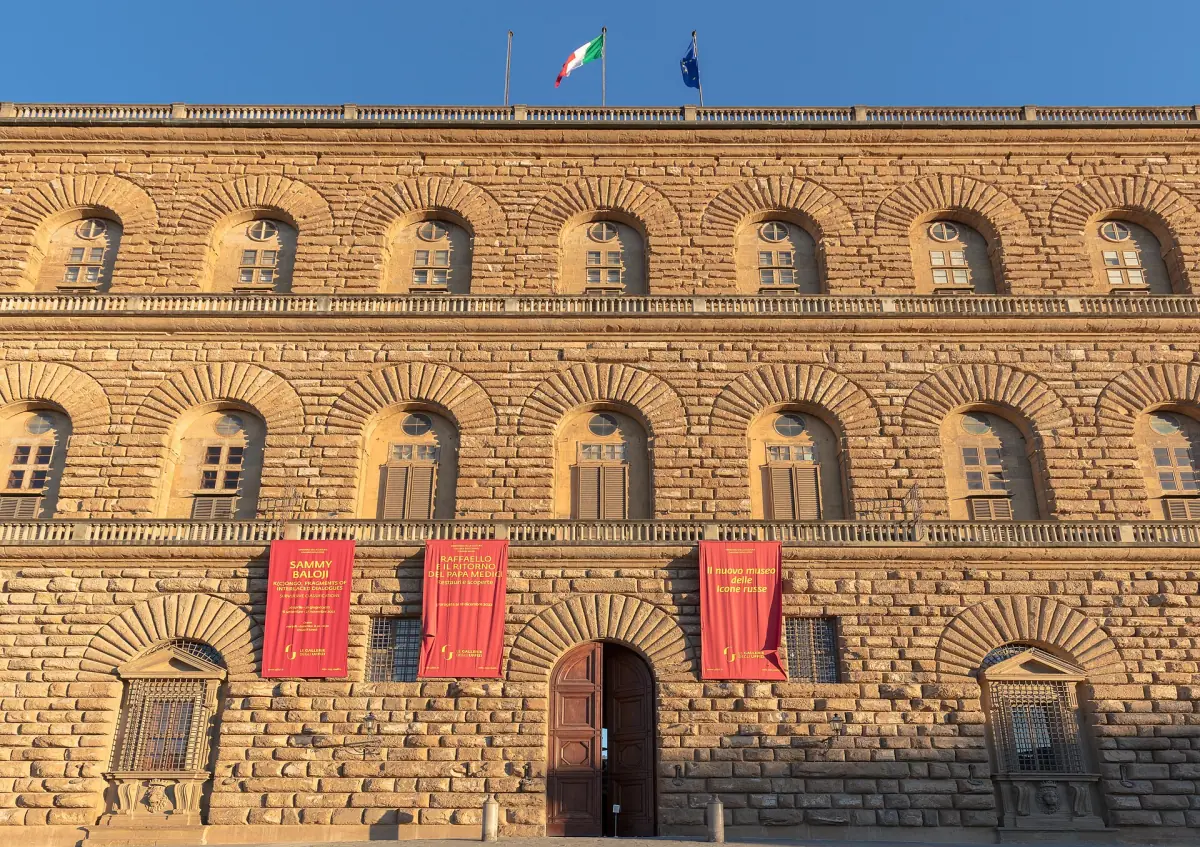 The facade of Palazzo Pitti