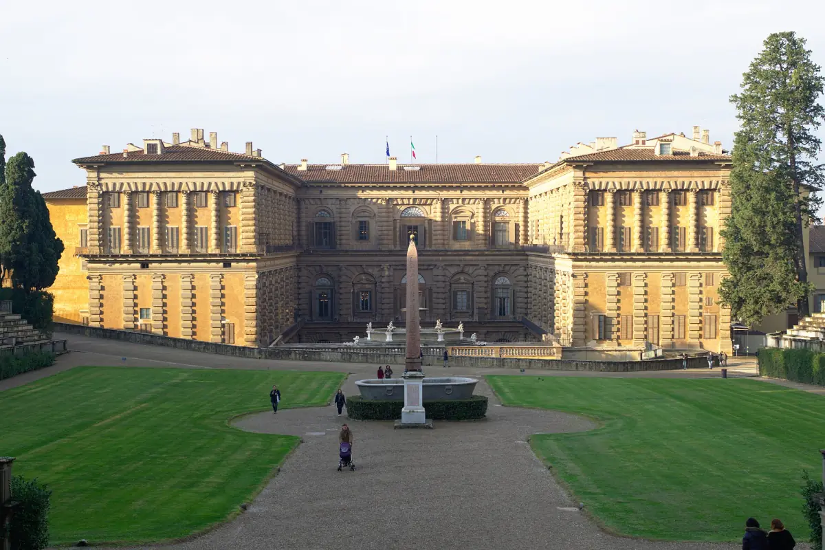 The garden side of Palazzo Pitti