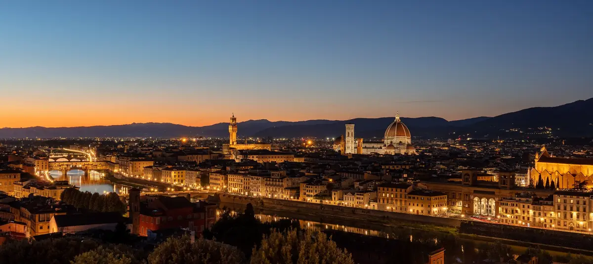 Firenze al crepuscolo da Piazzale Michelangelo