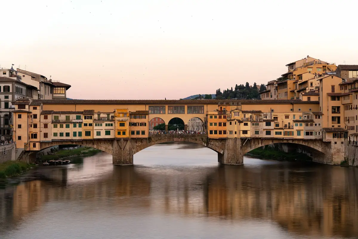 The Ponte Vecchio after sunset